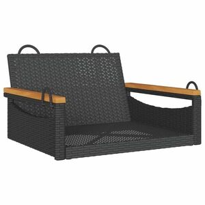 vidaXL fekete polyrattan hintapad 63 x 62 x 40 cm kép