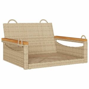 vidaXL bézs polyrattan hintapad 63 x 62 x 40 cm kép