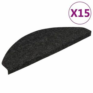 vidaXL 15 db antracitszürke öntapadó lépcsőszőnyeg 65x22, 5x3, 5 cm kép