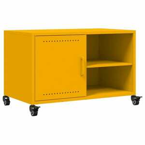vidaXL mustársárga acél TV-szekrény 68 x 39 x 43, 5 cm kép