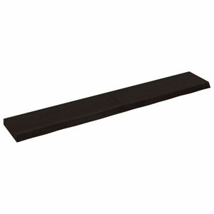 vidaXL sötétbarna kezelt tömör fa fürdőszobai pult 180x30x(2-6) cm kép