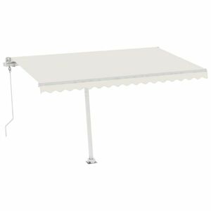 vidaXL krémszínű automata szélérzékelős és LED-es napellenző 400x300cm kép