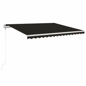 vidaXL antracitszürke szélérzékelős és LED-es napellenző 400x350 cm kép