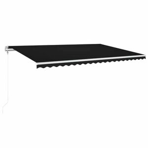 vidaXL antracitszürke szélérzékelős és LED-es napellenző 500 x 350 cm kép