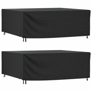 vidaXL 2 db fekete 420D vízálló kerti bútor huzat 250 x 210 x 90 cm kép