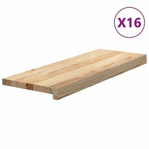 vidaXL 16 db tömör tölgyfa lépcsőfokok kezeletlen 70x25x2 cm kép