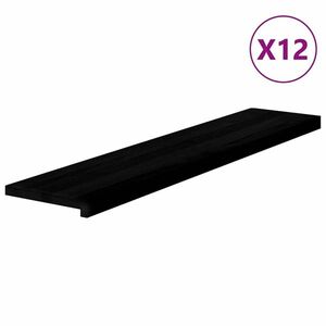 vidaXL lépcsőfokok 12 db Sötétbarna 120x25x2 cm tömör fa tölgyfa kép