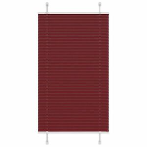 vidaXL pliszírozott redőny Bordeaux piros 80x150 cm szövetszélesség kép