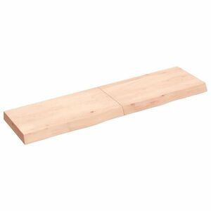 vidaXL kezeletlen tömör tölgyfa fali polc 120x30x(2-6) cm kép