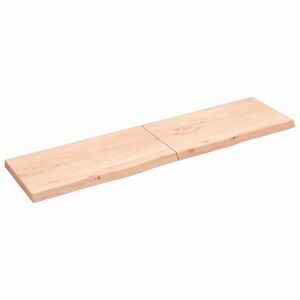 vidaXL kezeletlen tömör tölgyfa fali polc 200x50x(2-6) cm kép