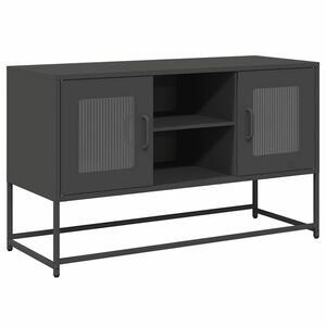 vidaXL fekete acél TV-szekrény 100, 5x39x60, 5 cm kép