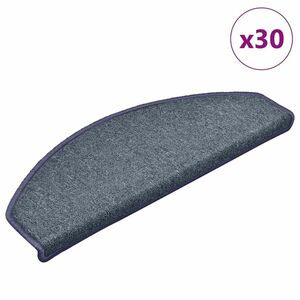 vidaXL 30 db sötétszürke és kék lépcsőszőnyeg 65x24x4 cm kép