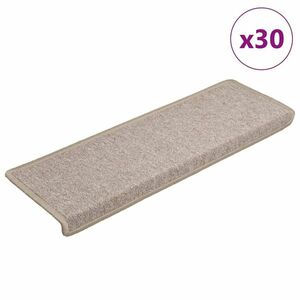 vidaXL 30 db tópszínű lépcsőszőnyeg 65x21x4 cm kép