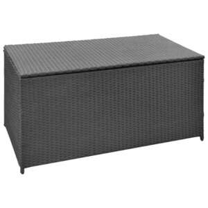 vidaXL fekete polyrattan kerti tárolóláda 120 x 50 x 60 cm kép