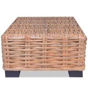 vidaXL természetes rattan dohányzóasztal 45 x 45 x 30 cm kép