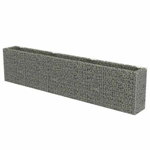 vidaXL horganyzott acél gabion magaságyás 450 x 50 x 100 cm kép