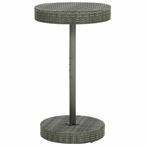 vidaXL szürke polyrattan kerti asztal 60, 5 x 106 cm kép