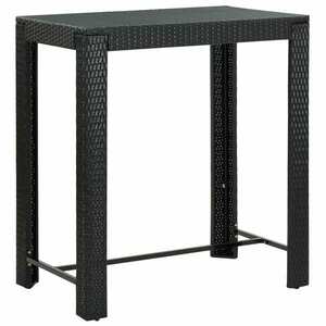 vidaXL fekete polyrattan kerti bárasztal 100 x 60, 5 x 110, 5 cm kép