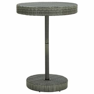 vidaXL szürke polyrattan kerti asztal 75, 5 x 106 cm kép