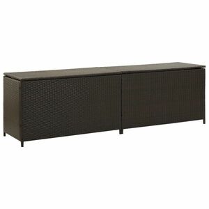 vidaXL barna polyrattan kerti tárolóláda 200 x 50 x 60 cm kép