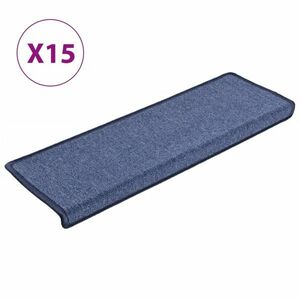 vidaXL 15 db kék lépcsőszőnyeg 65x21x4 cm kép