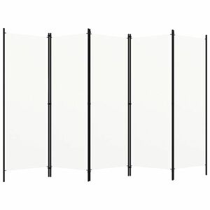 vidaXL fehér 5 paneles paraván 250 x 180 cm kép