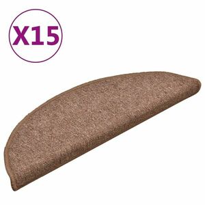 vidaXL 15 db barna lépcsőszőnyeg 56 x 17 x 3 cm kép