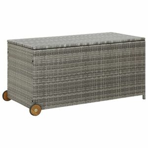 vidaXL világosszürke polyrattan kerti tárolóláda 120 x 65 x 61 cm kép