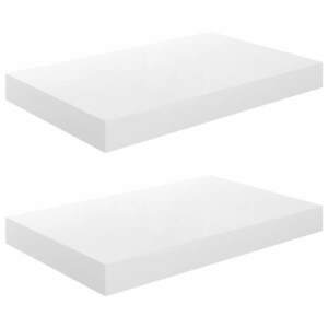 vidaXL 2 db magasfényű fehér MDF lebegő fali polc 40 x 23 x 3, 8 cm kép