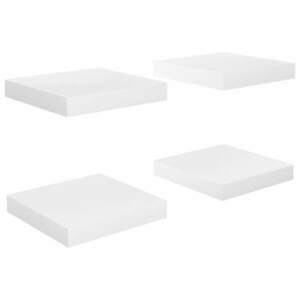 vidaXL 4 db magasfényű fehér MDF lebegő fali polc 23 x 23, 5 x 3, 8 cm kép