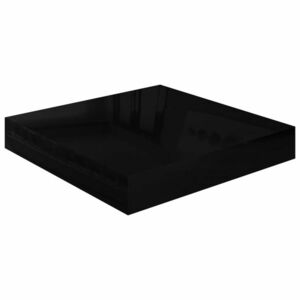 vidaXL magasfényű fekete MDF lebegő fali polc 23 x 23, 5 x 3, 8 cm kép