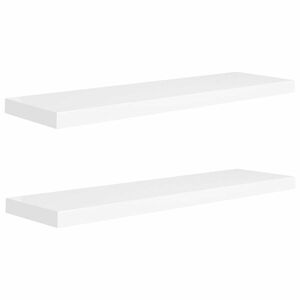 vidaXL 2 db fehér MDF lebegő fali polc 90 x 23, 5 x 3, 8 cm kép