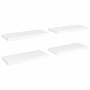 vidaXL 4 db fehér MDF lebegő fali polc 60 x 23, 5 x 3, 8 cm kép