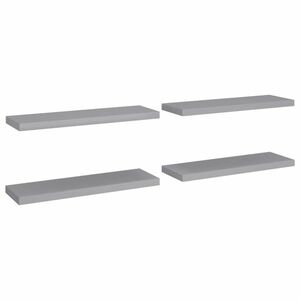 vidaXL 4 db szürke MDF lebegő fali polc 80 x 23, 5 x 3, 8 cm kép