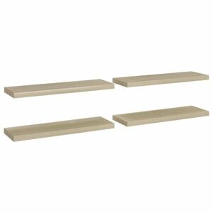 vidaXL 4 db tölgyszínű MDF fali polc 80 x 23, 5 x 3, 8 cm kép