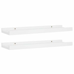 vidaXL 2 db fehér MDF szegélypolc képkeretekhez 40 x 9 x 3 cm kép