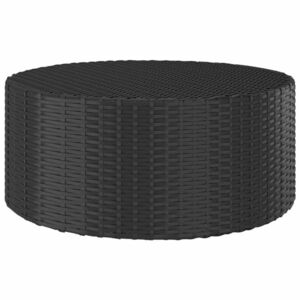 vidaXL fekete polyrattan teázóasztal 68 x 68 x 30 cm kép