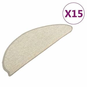 vidaXL 15 db ezüst színű öntapadó lépcsőszőnyeg 65x21x4 cm kép