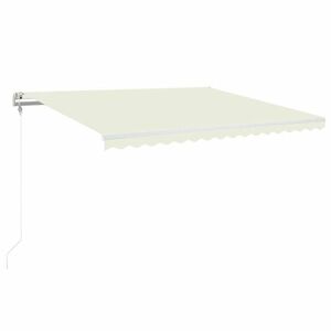 vidaXL krémszínű automata szélérzékelős és LED-es napellenző 400x350cm kép