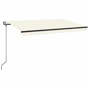 vidaXL krémszínű automata szélérzékelős és LED-es napellenző 450x350cm kép