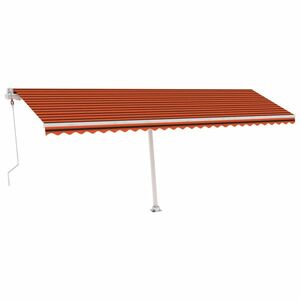 vidaXL narancssárga-barna automata póznás napellenző 600 x 300 cm kép