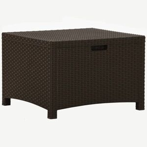 vidaXL barna PP rattan kerti tárolóláda 60 x 54 x 41 cm kép