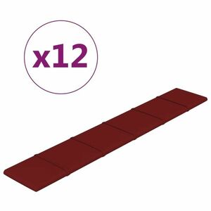 vidaXL 12 db bordó szövet fali panel 90x15 cm 1, 62 m² kép