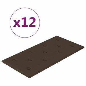 vidaXL 12 db barna műbőr fali panel 60 x 30 cm 2, 16 m² kép