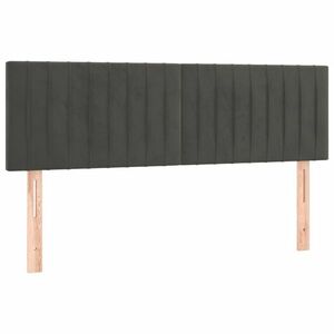 vidaXL 2 db sötétszürke bársony fejtámla 72 x 5 x 78/88 cm kép