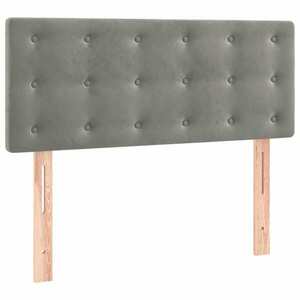 vidaXL világosszürke bársony fejtámla 80 x 5 x 78/88 cm kép