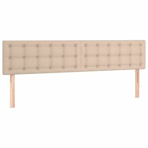 vidaXL 2 db cappuccino színű műbőr fejtámla 100 x 5 x 78/88 cm kép