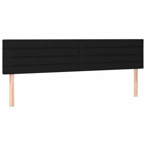 vidaXL 2 db fekete szövet fejtámla 100x5x78/88 cm kép