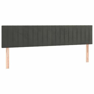 vidaXL 2 db sötétszürke bársony fejtámla 90x5x78/88 cm kép