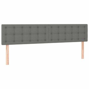 vidaXL 2 db sötétszürke szövet fejtámla 100x5x78/88 cm kép